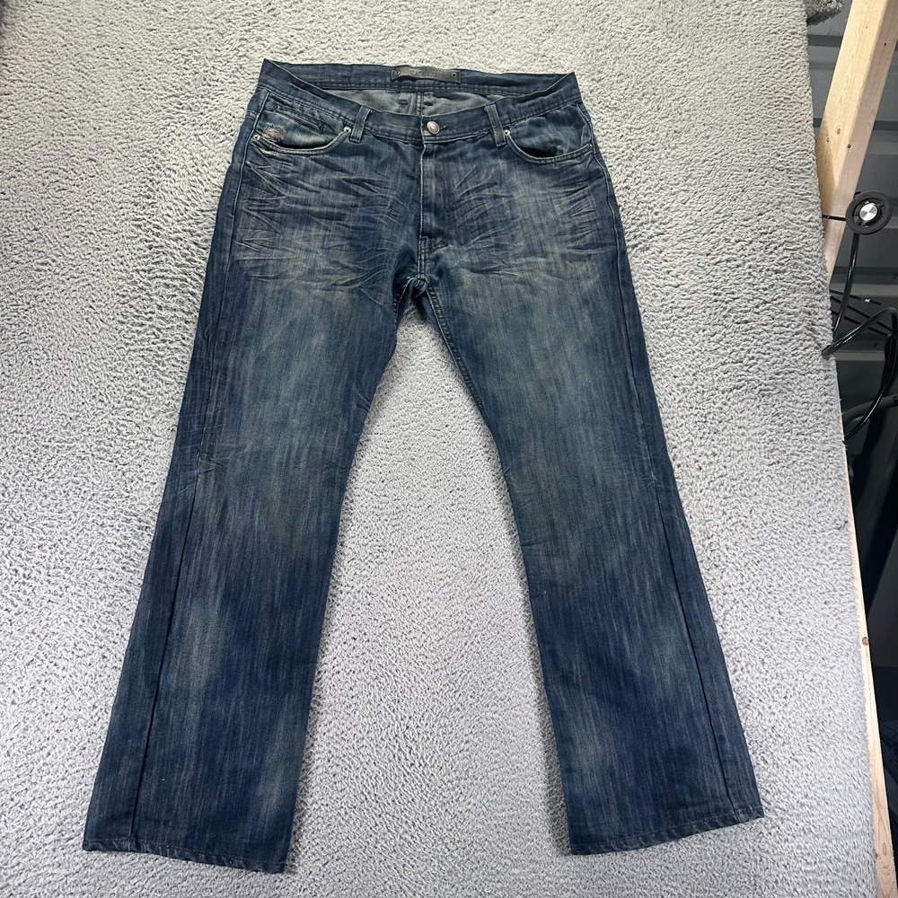 Jordan Craig Jeans Mens 38x34 Blue Cotton Denim Straight Faded Workwear Travel